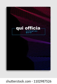 Line art vector minimalistic modern brochure design, cover template, geometric halftone gradient. For Banners, Placards, Posters, Flyers. Perfect and unlike, pattern texture.