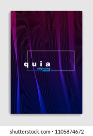 Line art vector minimalistic modern brochure design, cover template, geometric halftone gradient. For Banners, Placards, Posters, Flyers. Perfect and unlike, pattern texture.