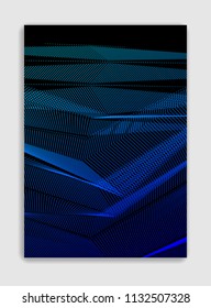 Line art vector minimalistic modern brochure design, cover template, geometric halftone gradient. For Banners, Placards, Posters, Flyers. Perfect and unlike, pattern texture.