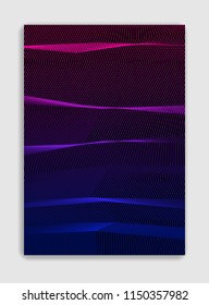 Line art vector minimalistic modern brochure design, cover template, geometric halftone gradient. For Banners, Placards, Posters, Flyers. Perfect and unlike, pattern texture.