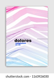 Line art vector minimalistic modern brochure design, cover template, geometric halftone gradient. For Banners, Placards, Posters, Flyers. Perfect and unlike, pattern texture.