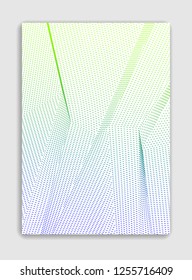 Diseño de folletos minimalista moderno de vectores de línea, plantilla de cubierta, degradado geométrico de medio tono. Para carteles, carteles, afiches, volantes. Perfecta y diferente, textura de patrón.
