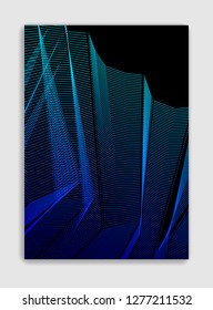 Line art vector minimalistic modern brochure design, cover template, geometric halftone gradient. For Banners, Placards, Posters, Flyers. Perfect and unlike, pattern texture.