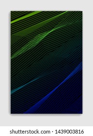 Line art vector minimalistic modern brochure design, cover template, geometric halftone gradient. For Banners, Placards, Posters, Flyers. Perfect and unlike, pattern texture.