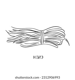 Line art vector of paper making icons. Paper making industry hand drawn icons.