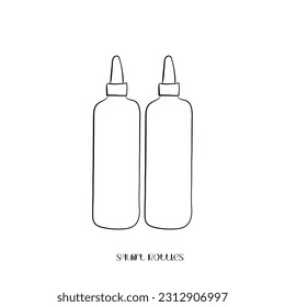 Line art vector of paper making icons. Paper making industry hand drawn icons.