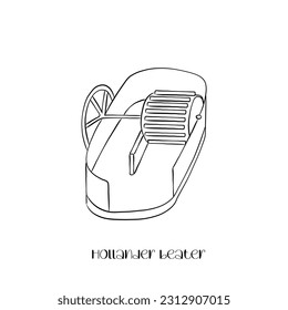 Line art vector of paper making icons. Paper making industry hand drawn icons.