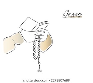 line art vector of Ramadan art. Prayer and sincere supplication line art. Muslims faith and religious practices. Divine bond of believers with GOD through dua.