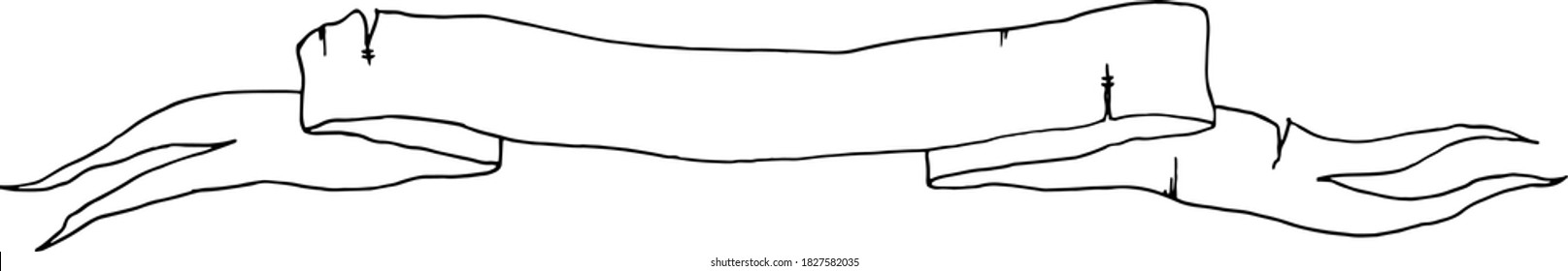 Line art vector sash / ribbon