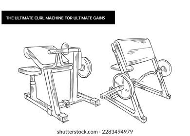 Line art vector of set of gym icons. Exercise and workout concept.