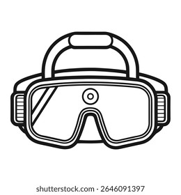 Vetor de headset VR em fundo branco.