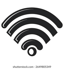 Line art vector of wi-fi on white background.