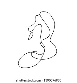 Line art vector women silhouette