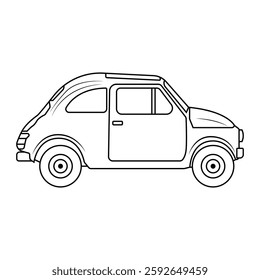 The Line Art of Vintage Car