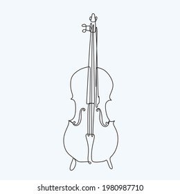 line art violin vector minimalist drawing