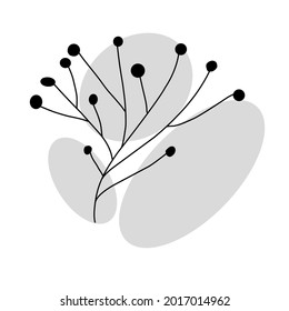 Line art wall decoration black and white