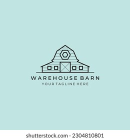 Stall-Logo-Minimalistische Vektorgrafik-Design von Line-Art