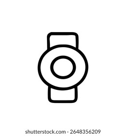Line Art Watch Timepiece Smartwatch Wearable Technology Device Icon
