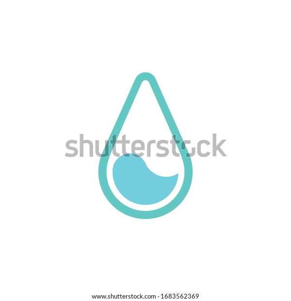 Line Art Water Droplet Logo Template Stock Vector (Royalty Free ...