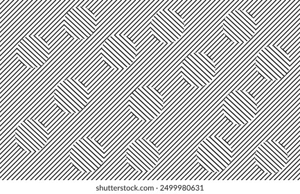 line art wavy and geometric monochrome abstract background black and white