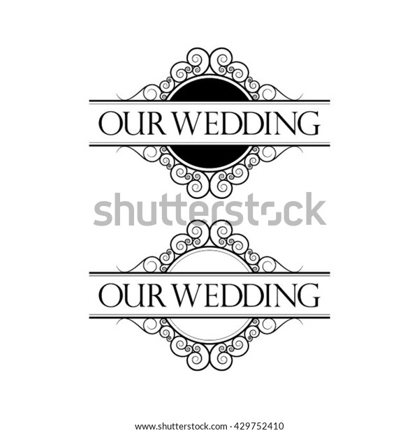 line art\
wedding ornament with spiral-vector\
drawing
