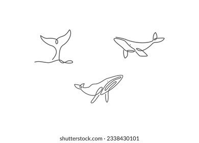 diseño minimalista de ballenas de arte de línea, diseño de arte de ballenas de línea vectorial, ilustración de diseño de ballenas mínima, diseño de iluminación de ballenas