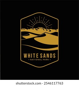 Ilustração do logotipo do remendo White Sand National Park