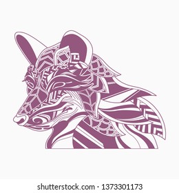 line art of wolf