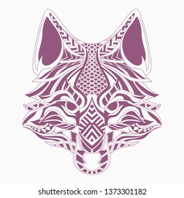 line art of wolf