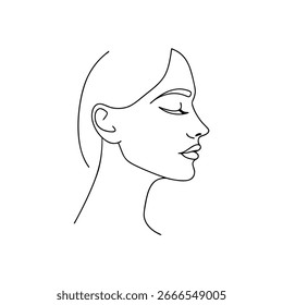 Line Art Perfil de mujer