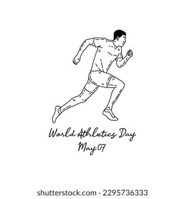 line art of world athletics day good for world athletics day celebrate. line art. illustration.