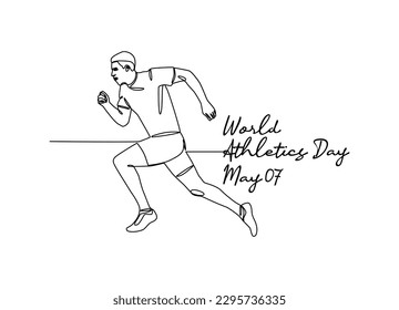 line art of world athletics day good for world athletics day celebrate. line art. illustration.