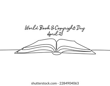 line art of world book and copyright day good for world book and copyright day celebrate. line art. illustration.