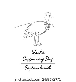 line art of World Cassowary Day good for World Cassowary Day celebrate. line art.