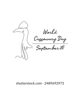 line art of World Cassowary Day good for World Cassowary Day celebrate. line art.