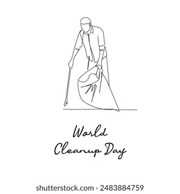 line art of World Cleanup Day good for World Cleanup Day celebrate. line art.