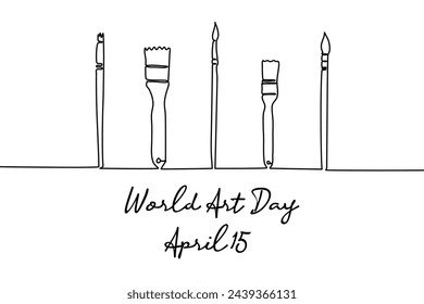 line art of World Art Day good for World Art Day celebrate. line art. illustration.