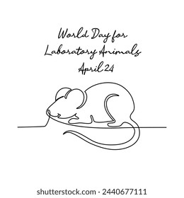 line art of World Day for Laboratory Animals good for World Day for Laboratory Animals celebrate. line art. illustration.