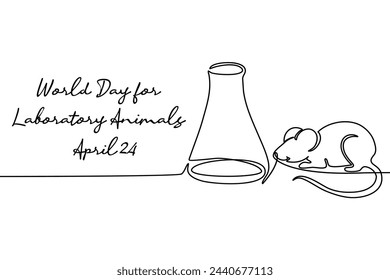 line art of World Day for Laboratory Animals good for World Day for Laboratory Animals celebrate. line art. illustration.