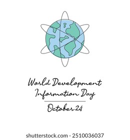 line art of World Development Information Day good for World Development Information Day celebrate. line art.