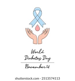 line art of World Diabetes Day good for World Diabetes Day celebrate. line art.