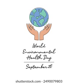 line art of World Environmental Health Day good for World Environmental Health Day celebrate. line art.