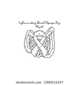 line art of world IBD day good for world IBD day celebrate. line art. illustration.