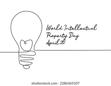 line art of world intellectual property day good for world intellectual property day celebrate. line art. illustration.