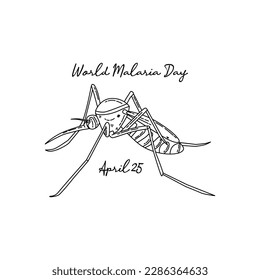 line art of world malaria day good for world malaria day celebrate. line art. illustration.