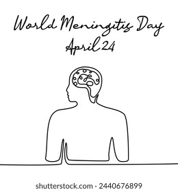 line art of World Meningitis Day good for World Meningitis Day celebrate. line art. illustration.