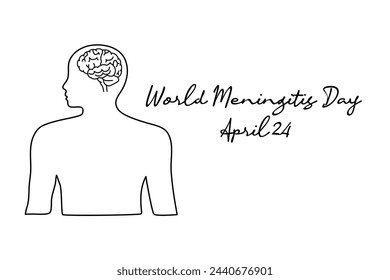 line art of World Meningitis Day good for World Meningitis Day celebrate. line art. illustration.