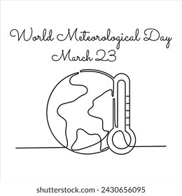 line art of World Meteorological Day good for World Meteorological Day celebrate. line art. illustration.