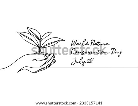 line art of world nature conservation day good for world nature conservation day celebrate. line art. illustration.