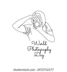 line art of World Photography Day good for World Photography Day celebrate. line art.